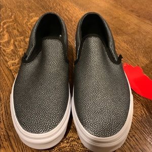 Slip-On Silver Vans - new with tags